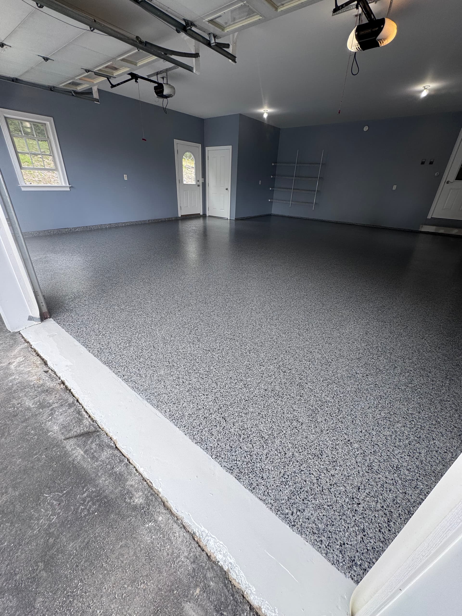 Acrylic flake flooring