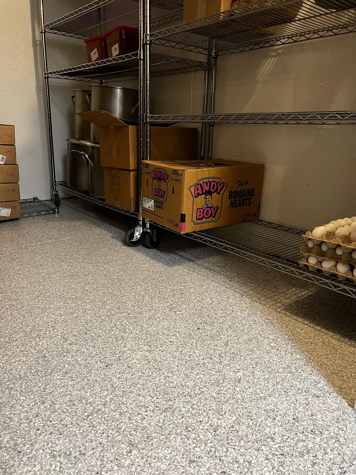 Flake floor coating