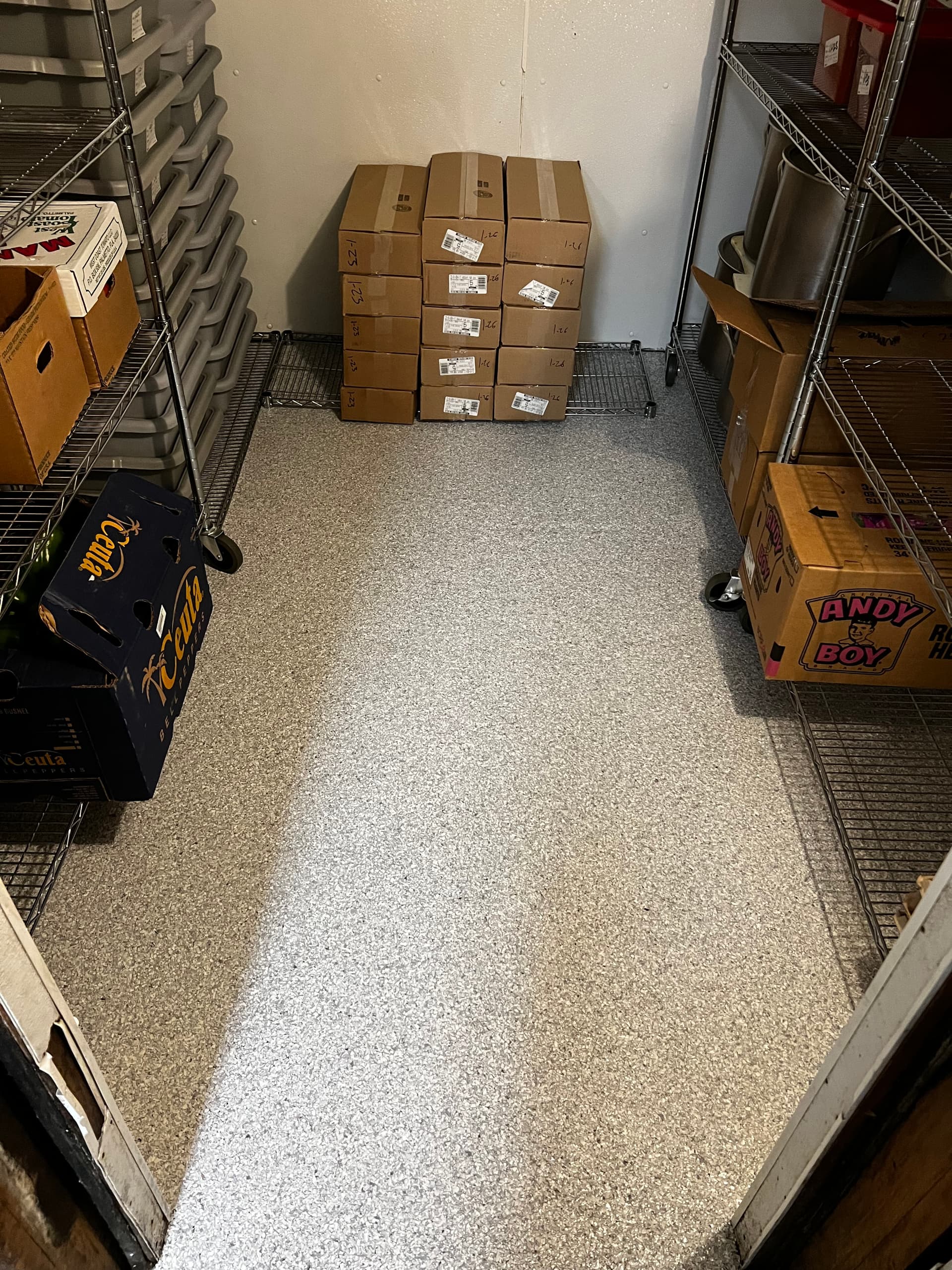 Acrylic flake flooring project