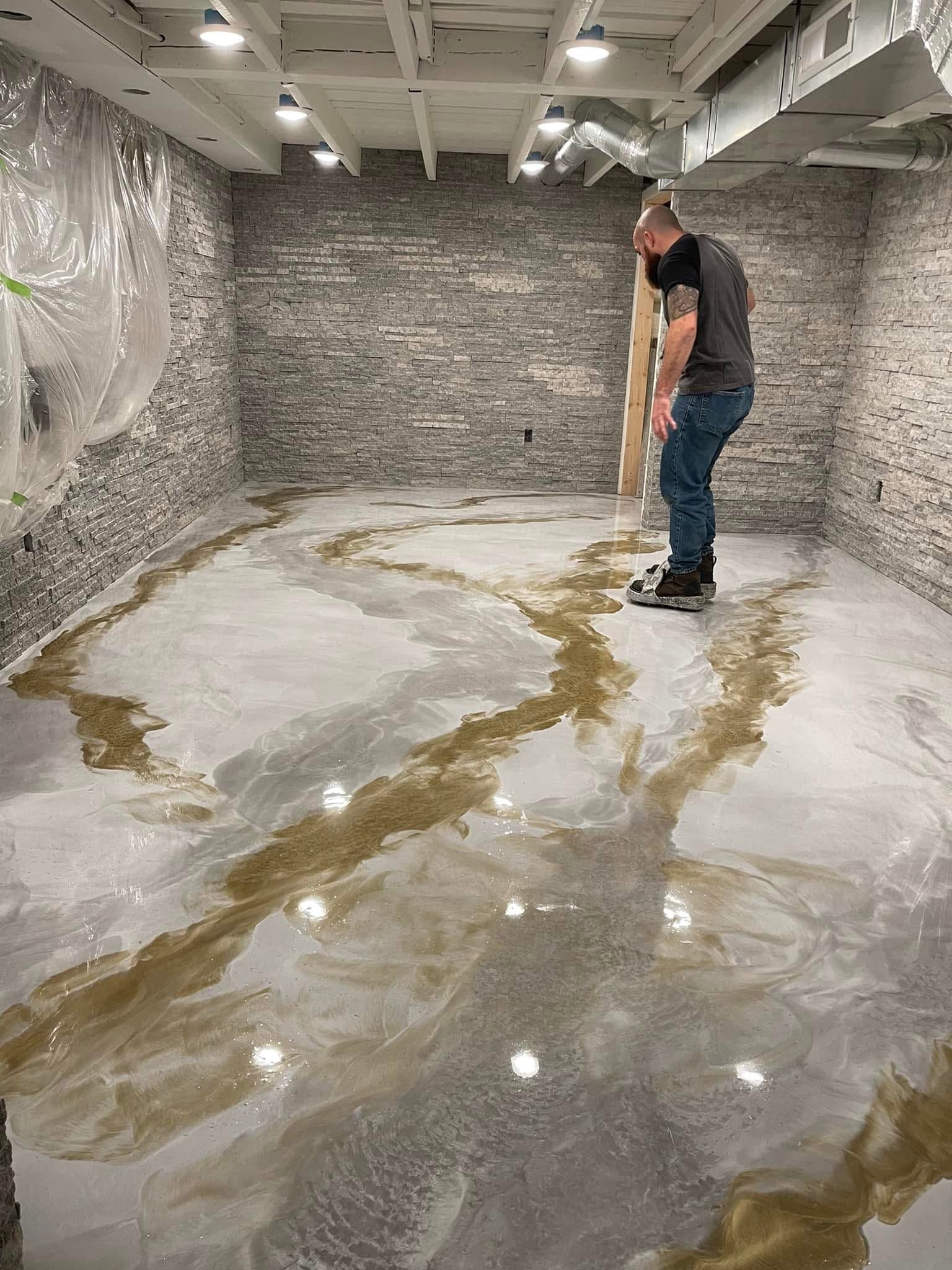 Metallic Epoxy Installation